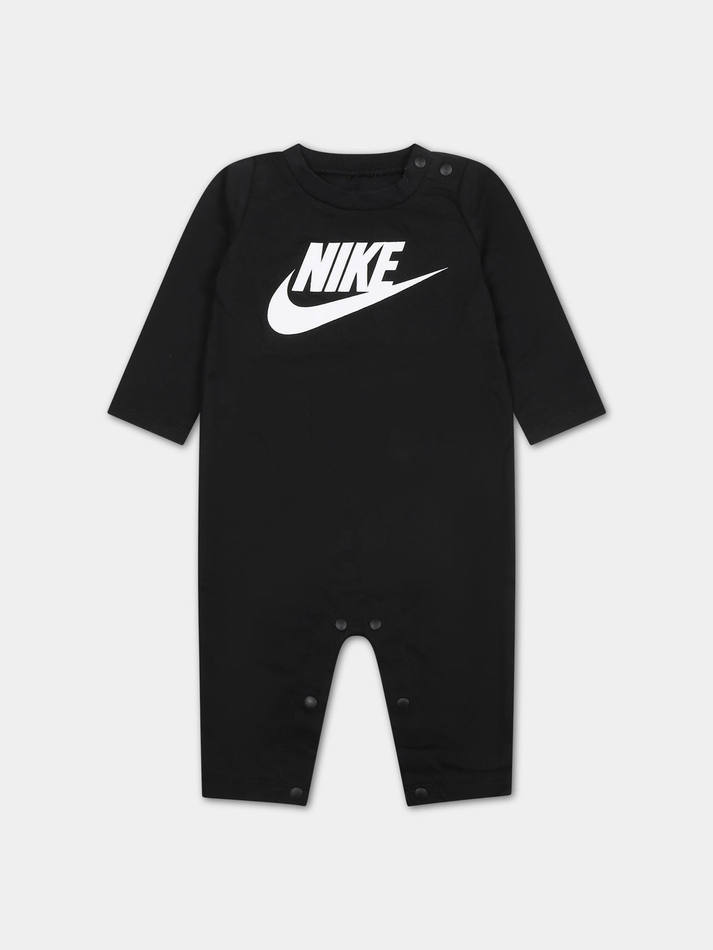 Black babygrow for baby boy with swoosh